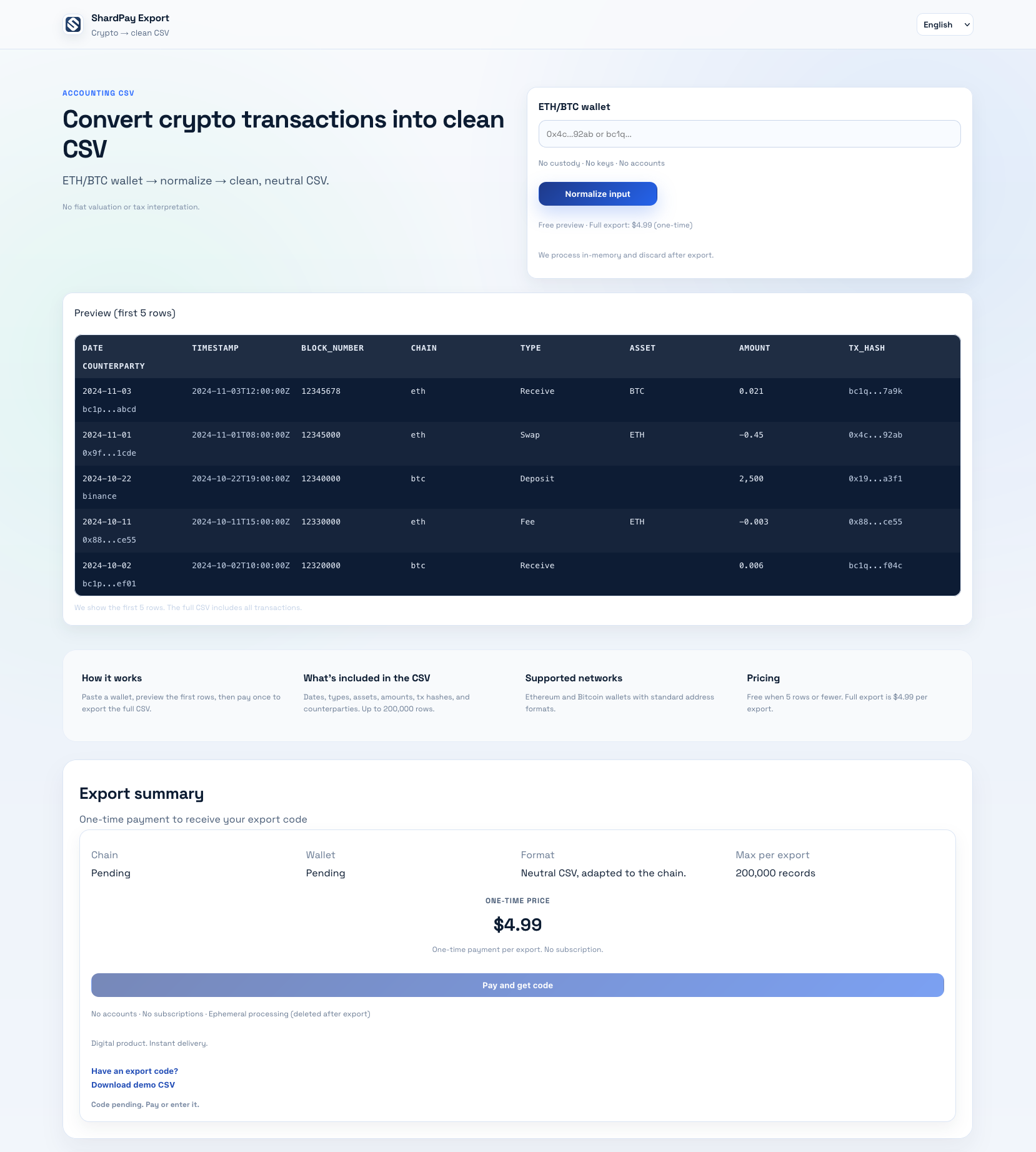 ShardPay dashboard preview